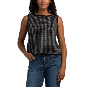 MAX STUDIO LONDON Black/white Sleevless Shell Top